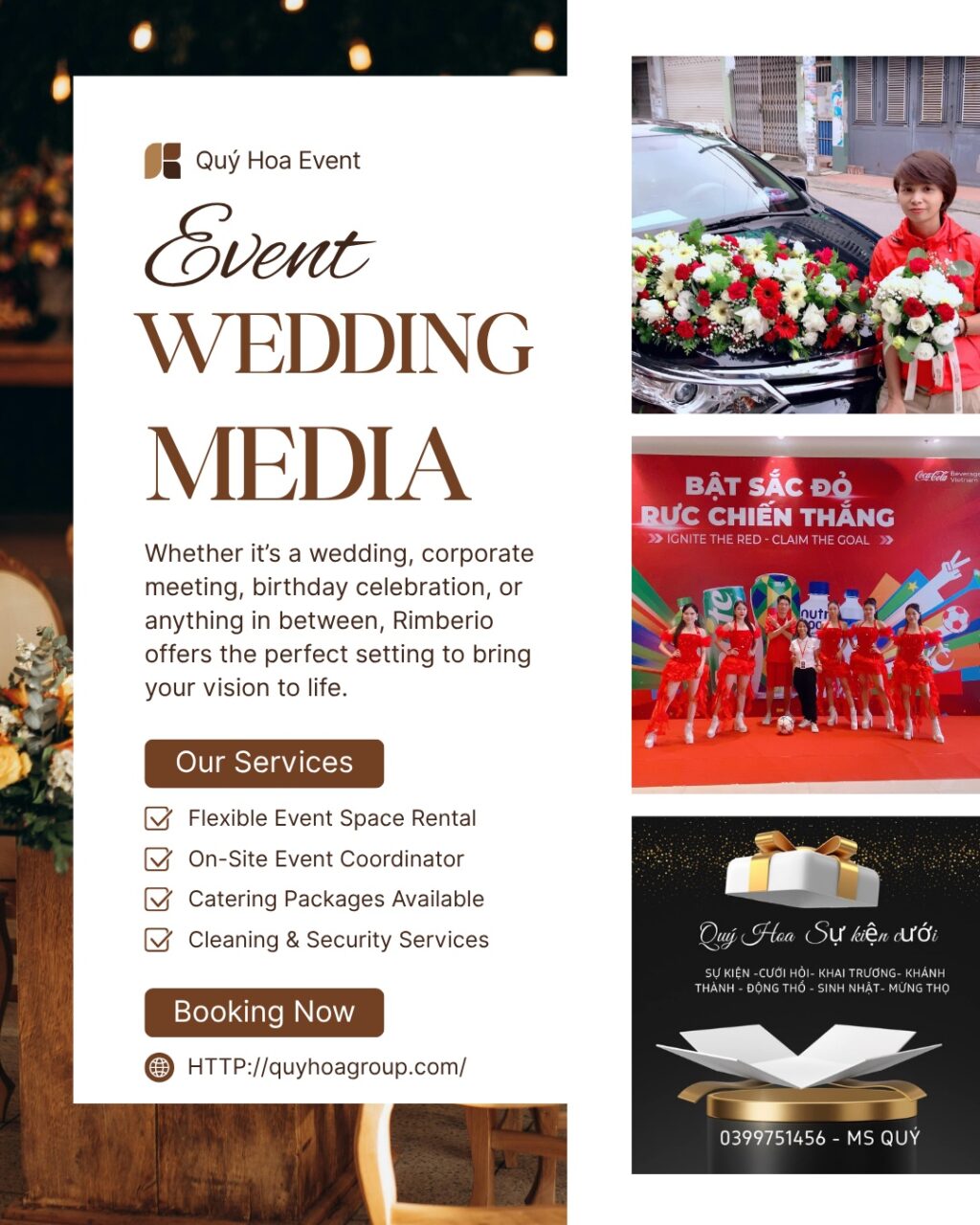 Brown And White Modern Event Venue Rental Instagram Post 1